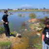 Young birders at Alyki Loutsa Lagoon.